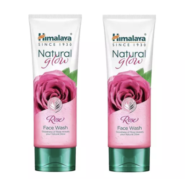 Himalaya Natural Glow Rose Face Wash, 100ML INDIA Pack of 2